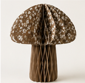 Honeycomb Paper Mushroom Hanging Ornament Embroidered UV Beaded Details Reusable Paperboard <b>Tree</b> Decoration Easter Birthday - Product Image 5