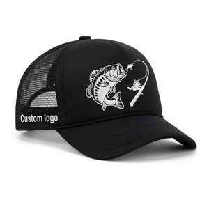 Custom Logo 2D Structured Curved Brim Mesh Trucker <b>Hat</b> Street <b>Waterproof</b> Polyester Fabric <b>For</b> <b>Men</b> And Women Outdoor Wholesale - Product Image 1