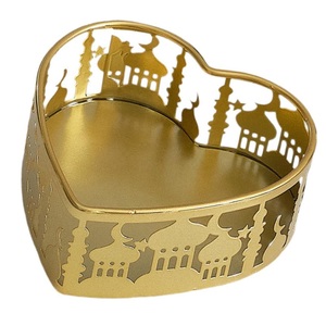 Round Polished Metal <b>Storage</b> Basket With Embossed Classic Design Easy To Clean Single Tier <b>Table</b> Use - Product Image 4