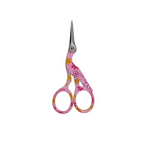 Handmade Stainless Steel Stork Shaped <b>Scissors</b> DIY Sewing Tool Craft <b>Scissors</b> High Quality Pink <b>Floral</b> Handle Craft Sewing Tool - Product Image 1