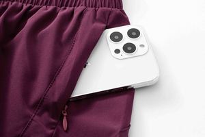Shorts de sport 2-en-1 en molleton 100 % coton respirant et écologique pour femmes et filles, séchage rapide, élastiques, pour la course et le tennis – Vente en gros - Product Image 3