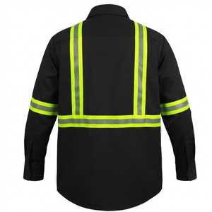 Camisa de Trabajo de Alta Visibilidad para Hombre, con Botones, Reflectante, Tela Ripstop, Absorbe la Humedad, Manga Larga - Product Image 2