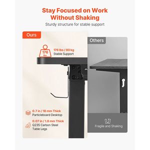 Scrivania da Gaming Angolare a L Regolabile Elettricamente con Doppio Gancio, Cassetti in Tessuto, Supporto CPU e Vano Porta Accessori a T - Product Image 4