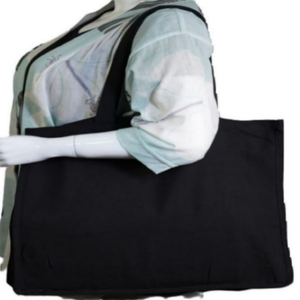 Bolsa de Mano Ecológica de Algodón Orgánico Reciclable con Asa Larga, Reutilizable para Compras, con Logotipo Personalizable por Serigrafía - Product Image 1