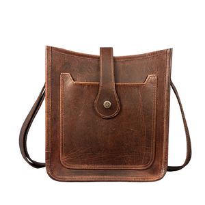 Bolso Bandolera Mini de Cuero Genuino Resistente, con Cierre de Cremallera, Diseño Cruzado, para Uso en Exteriores, Estilo Moderno, Tamaño y Peso Personalizables - Product Image 1