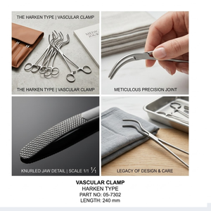 Abrazadera Harken Vena Cava de 240 mm |   Instrumento Quirúrgico Cardiovascular |   Acero Inoxidable - Product Image 3