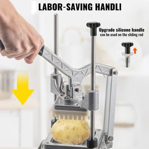 Tagliaverdure Commerciale in Acciaio Inossidabile con 4 Lame di Ricambio, Affettatrice per Patatine Fritte e Cubettatrice per Patate - Product Image 6