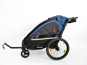 3 in 1 Single Seat Kids Aluminum Alloy <b>Frame</b> Stroller/Trailer/Jogger 600D water-resistant Fabric Lightweight EVA Swivel Wheel - Product Image 4