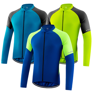 Combinaison de cyclisme respirante à séchage rapide multicolores pour hommes avec manches longues pour le VTT, veste réfléchissante de nuit - Product Image 1