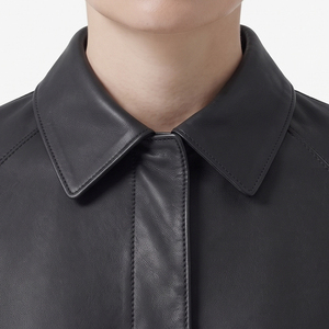 Manteau trench en cuir pour homme, cuir véritable de haute qualité, respirant, à manches longues, vêtement d'extérieur tendance - Product Image 5
