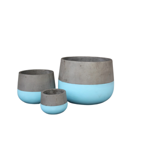 Macetas de hormigón de fibra redondas ligeras de gran tamaño Flores de jardín y maceta de plantas verdes con revestimiento de pintura - Product Image 1