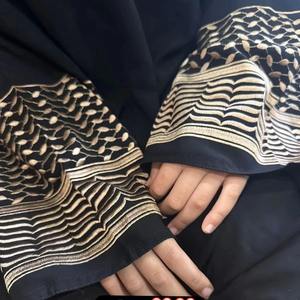 Abayas formelles modestes traditionnelles de Dubaï pour femmes, élégantes, brodées à la main, en tissu respirant, accessoires vestimentaires musulmans, tenue modeste - Product Image 3