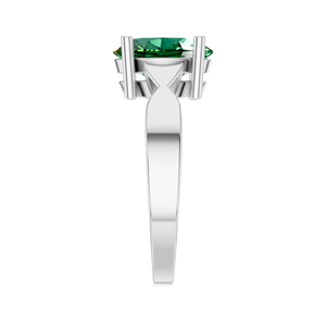 Anillo de Plata 925 con Certificado IGI, Oro Blanco, Cultivado en Laboratorio, Corte Ovalado, 3 Quilates, Engaste de Puntas, Joyería Fina Personalizada OEM ODM para Bodas - Product Image 2