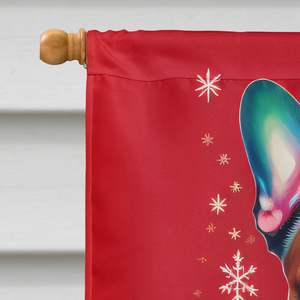 Bouledogue français vacances noël grand porche poteau décoratif cour bannière Polyester maison taille tenture murale œuvre - Product Image 3