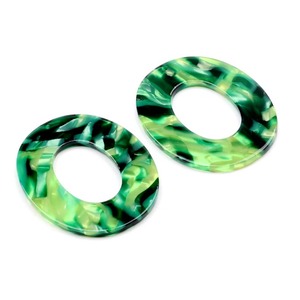 ต่างหูเรซิ่นลายดอกไม้ ดีไซน์เก๋ไก๋รูปทรงไม่สมมาตร งานฝีมือสุดหรูสำหรับผู้หญิง - Product Image 2