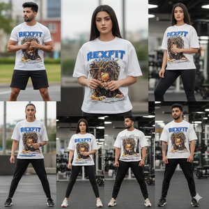 เสื้อยืดทรงดรอปโชว์เดอร์แบบดิสเทรส บริการ OEM สกรีนโลโก้ตามสั่ง คุณภาพพรีเมียม เนื้อผ้านุ่มสบาย เสื้อยืดสำหรับทุกเพศ - Product Image 4