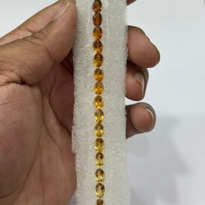 Loupe Clean Quartz Citrine Naturelle Jaune, Taille Ovale 7x5mm, Calibrée, Ensemble Ombré, 17.09 carats, Pierres Précieuses Non Montées, Grade Madagascar - Product Image 4