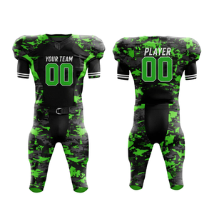 Jersey de Fútbol Americano Personalizado Ecológico con Sublimación, Nombre del Equipo y Número, Cuello en V, Secado Rápido, Malla Transpirable - Product Image 3