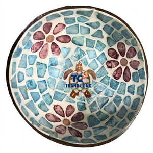 Wholesale <b>Cheap</b> Mother of Pearl COCONUT BOWL Vietnam Supplier Low MOQ Shell Inlay Bowl Souvenir <b>Gift</b> Factory Price Supply - Product Image 1