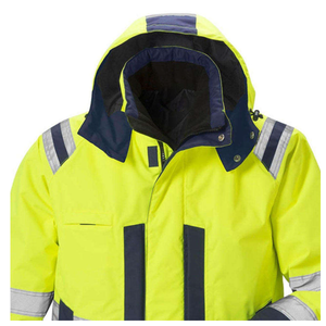 High Visibility Safety Jacket Class 3 <b>Waterproof</b> Reflective Hooded <b>Work</b> Coat at Wholesale Price - Product Image 6