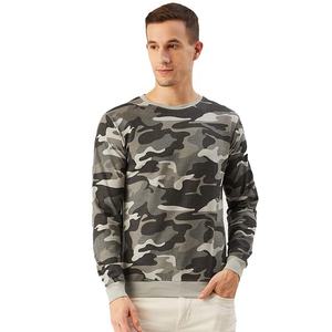 Precio bajo, venta al por mayor, sudaderas con capucha y sudaderas con estampado de camuflaje gris, sudadera unisex con cuello redondo, sudadera de manga larga de gran tamaño - Product Image 1