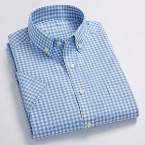Chemise habillée pour homme 100 % coton respirant et infroissable, idéale pour le bureau et les réunions d'affaires, unie ou imprimée - Product Image 4