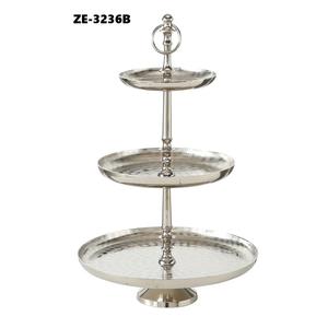 Premium Handmade Zinc Silver Plated Oven Safe Decorative Cake Stand Export Quality Metal Wedding <b>Resin</b> Mold - Product Image 2