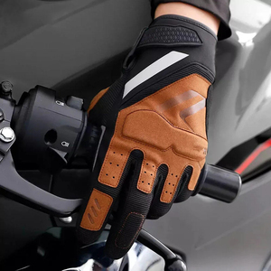 Full <b>Finger</b> Fitness Gloves Unisex Leather Breathable Non Slip Adjustable Wrist <b>Strap</b> Gym Training Weight Lifting - Product Image 5