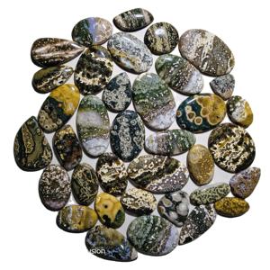 AAA+ Piedras Preciosas Sueltas de Jaspe Oceánico Natural de Alta Calidad, Mezcla de Formas, Cabujón, Colgante, Anillo, Collar, para Fabricación de Joyería, 20-45 mm, 8-12 g - Product Image 2