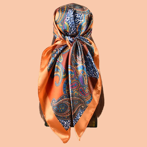 1 pièce Foulard carré en satin pour femme 90x90 pouces, accessoire d'été polyvalent pour la plage, foulard de mode, serviette à cheveux polyvalente pour les fêtes - Product Image 3