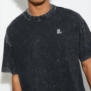 Sweat-shirt à capuche 450 g/m² en coton molletonné épais, délavé à l'acide, effet vintage délavé, coupe ample à épaules tombantes, coupe courte, personnalisable - Product Image 3