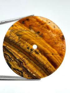Esfera de Reloj de Ojo de Tigre Natural Genuino de 31.50mm 0.70mm, Esfera de Piedra Marrón Dorado, Esfera de Reloj de Piedra Preciosa de Ojo de Tigre Premium - Product Image 4