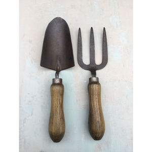 Ensemble d'outils de jardin avec manche en bois, truelle, fourche, grattoir, houe, outils à main en acier inoxydable pour l'entretien des plantes en extérieur - Product Image 3