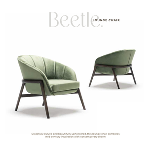 Sillón Tapizado Verde, Moderno, con Respaldo Curvo, para Vestíbulo de Hotel o Sala de Estar - Product Image 1