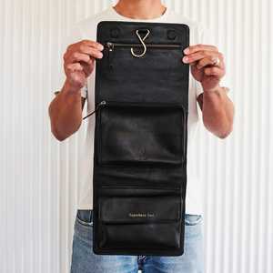 Genuine Leather Toiletry Bag Mens Dopp <b>Kit</b> Luxury <b>Shaving</b> Wash Bag Travel Cosmetic Pouch Custom Private Label TYG-0117 - Product Image 2