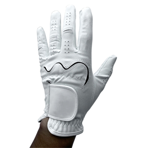 Gant de course en cuir blanc à doigts entiers avec fermeture auto-agrippante pour activités de plein air, antidérapant, universel, pour homme - Product Image 1