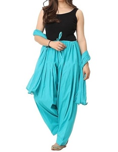 Salwar Dupatta ample style afghan d'été, taille haute, vintage, bohème, avec dentelle, 100% coton, écologique, ODM - Product Image 4
