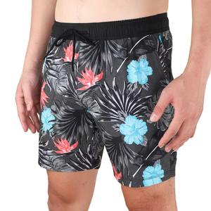 Shorts de plage et de surf pour hommes en tissu Taslan nylon durable, imperméable, anti-UV, protection solaire, design personnalisé. - Product Image 2
