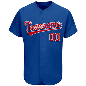 100% Polyester Fully Sublimated Personalized Team Name Number Button Down Wholesale Baseball Jersey Supplier - Product Image 5