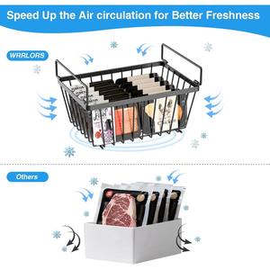 Cesta de Almacenamiento Metálica de Gran Capacidad, Organizador de Alambre Resistente para Solución de Almacenamiento en Estantes de Cocina y Despensa - Product Image 5