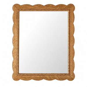 Miroir ovale en bois massif de style vintage moderne, miroir mural pour salle de bain, décoration intérieure et projets hôteliers - Product Image 4
