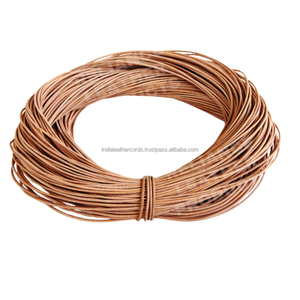 Cordon en cuir rond de couleur régulière de 1 mm de qualité supérieure pour colliers western pour hommes - Product Image 3