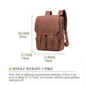 Sac à dos vintage en cuir Saffiano véritable, personnalisable avec logo OEM, pour filles, hommes, femmes, mode, école, voyage, sac à dos en cuir de qualité supérieure - Product Image 5
