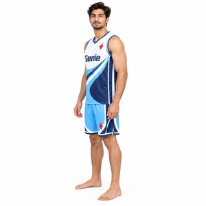Ensemble uniforme de sport de basketball pour hommes : maillot et short respirants, légers, pour l'entraînement, le jeu et la compétition - Product Image 2