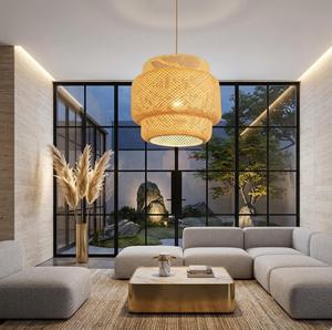 Lámpara Colgante de Bambú Tejida a Mano de Primera Calidad, Lámpara Colgante de Madera Sostenible, Decoración Zen para el Hogar, Proveedor OEM - Product Image 6