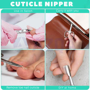 Kit d'outils professionnels en acier inoxydable pour manucure et pédicure, pince à cuticules, ciseaux, repousse-cuticules, ensemble de soins des ongles - Product Image 6