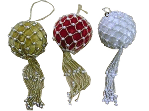 Nouvelles Boules de Noël Perlées pour Fêtes en Intérieur, Décorations Colorées à Suspendre pour Arbre de Noël avec Motifs Brodés - Product Image 2