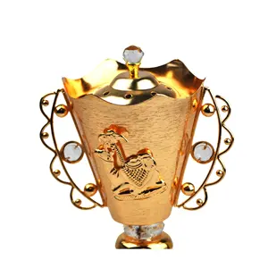 Brûleur d'encens Bakhoor artisanal artistique, motif oriental, pour une expérience olfactive religieuse à la maison, écologique - Product Image 5