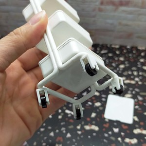 1:12 Scale Miniature Storage Cart <b>Rack</b> White ABS Dollhouse Furniture <b>Rolling</b> Organizer for Miniature Environments for age14+ - Product Image 4