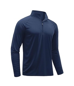เสื้อวิ่งออกกำลังกายแขนยาวผู้ชาย UPF 50+ ซิป ¼ ตัว แห้งเร็ว ระบายอากาศดี ป้องกันแสงแดด เหมาะสำหรับกิจกรรมกลางแจ้ง - Product Image 1